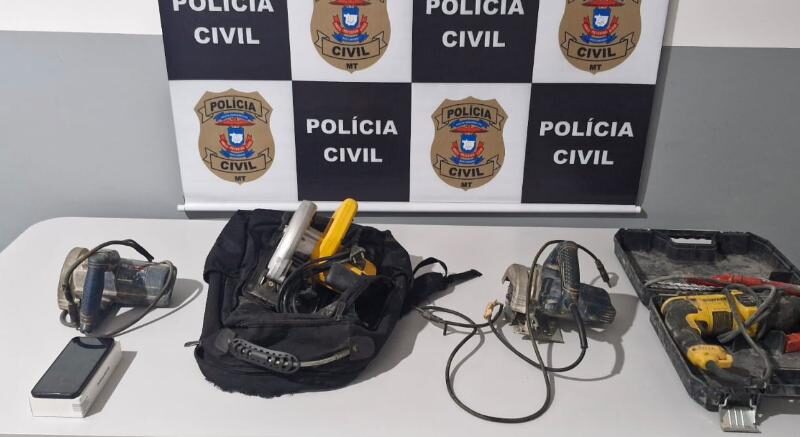 Polícia Civil prende três por furto e receptação e recupera objetos em Matupá