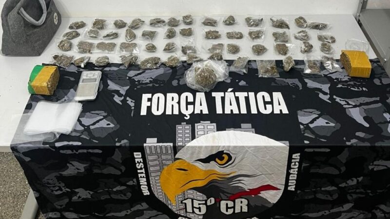 Força Tática prende homem por tráfico e apreende 54 porções de maconha em Peixoto de Azevedo
