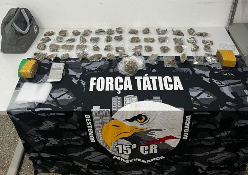 Força Tática prende homem por tráfico e apreende 54 porções de maconha em Peixoto de Azevedo