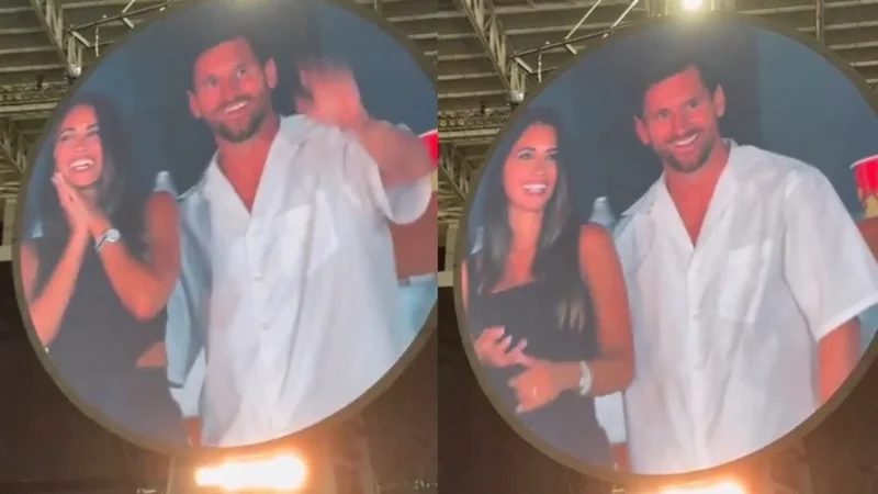 Após flagra de traição, Coldplay destaca Messi e Antonela na kiss cam
