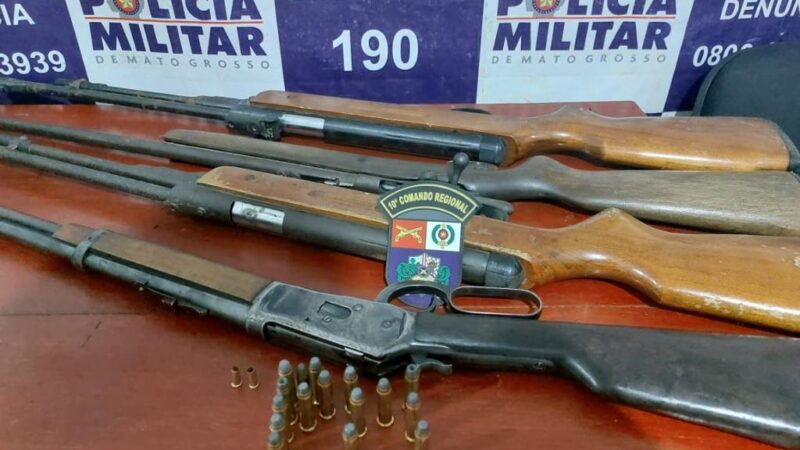 Homem é preso por ameaçar família e guardar armas de fogo em Santa Terezinha