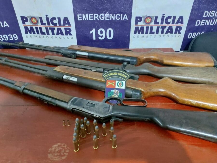 Homem é preso por ameaçar família e guardar armas de fogo em Santa Terezinha