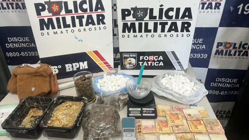 Mulher é presa por tráfico de drogas em Cáceres