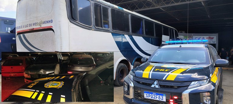 PRF intercepta ônibus clandestino e recupera caminhonete roubada em ações distintas em Mato Grosso