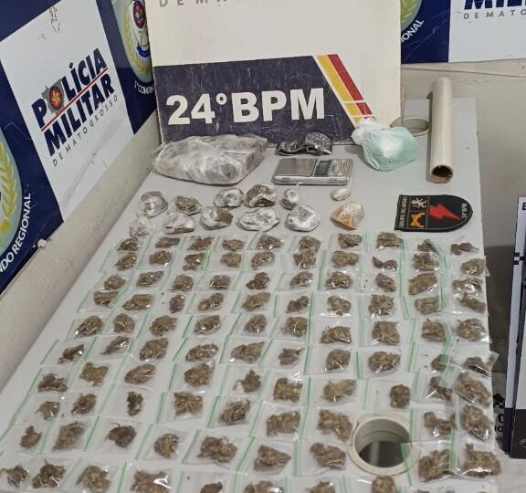 PM prende homem com 110 porções de maconha em Cuiabá