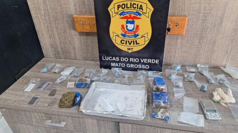 Polícia Civil fecha ponto de drogas em Lucas do Rio Verde e prende suspeito