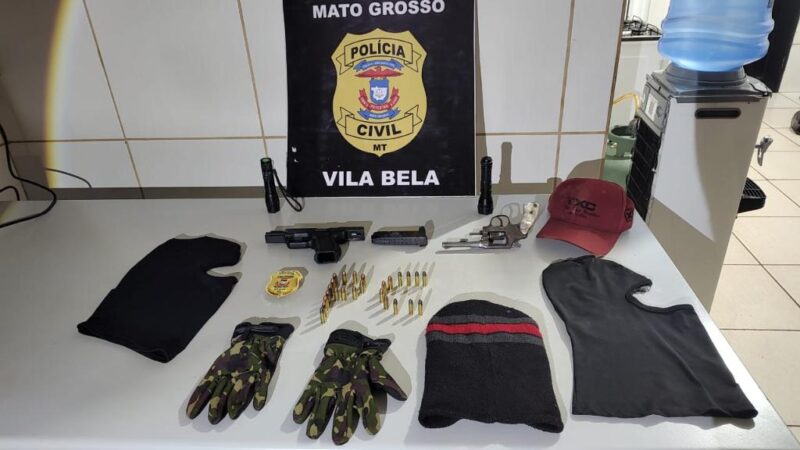 Polícia prende homem com armas e munições em operação em Vila Bela da Santíssima Trindade