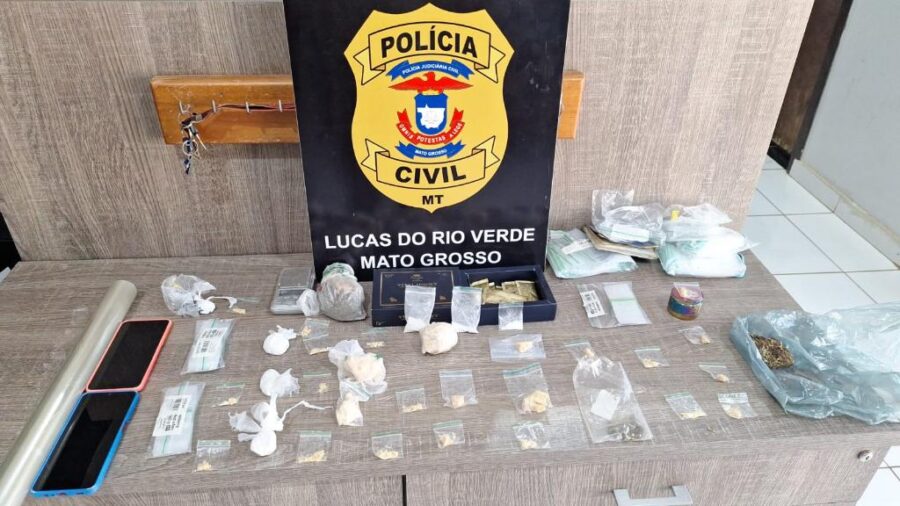 Motorista de aplicativo é preso por tráfico de drogas em Lucas do Rio Verde
