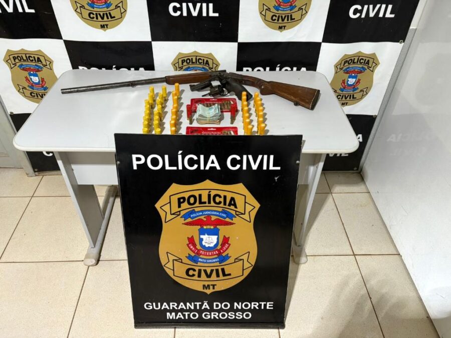 Caminhoneiro é preso com armas e munições em Guarantã do Norte e liberado após fiança