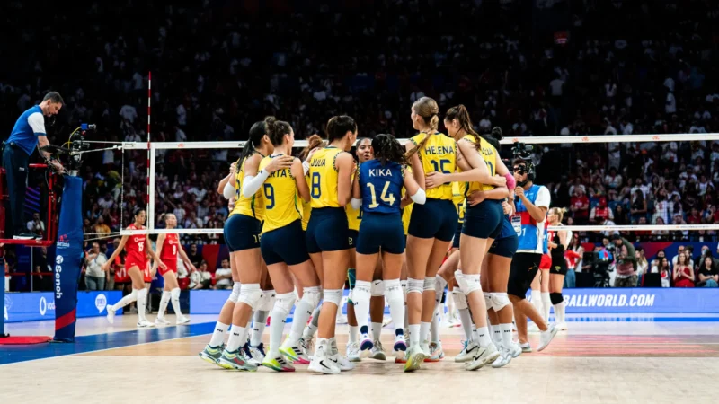 Brasil vence Porto Rico no Mundial de vôlei e encerra fase de grupos com 100% de aproveitamento