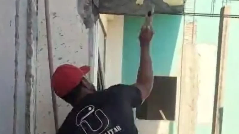 ‘Não me pagaram’, diz homem que destruiu obra após não receber pagamento