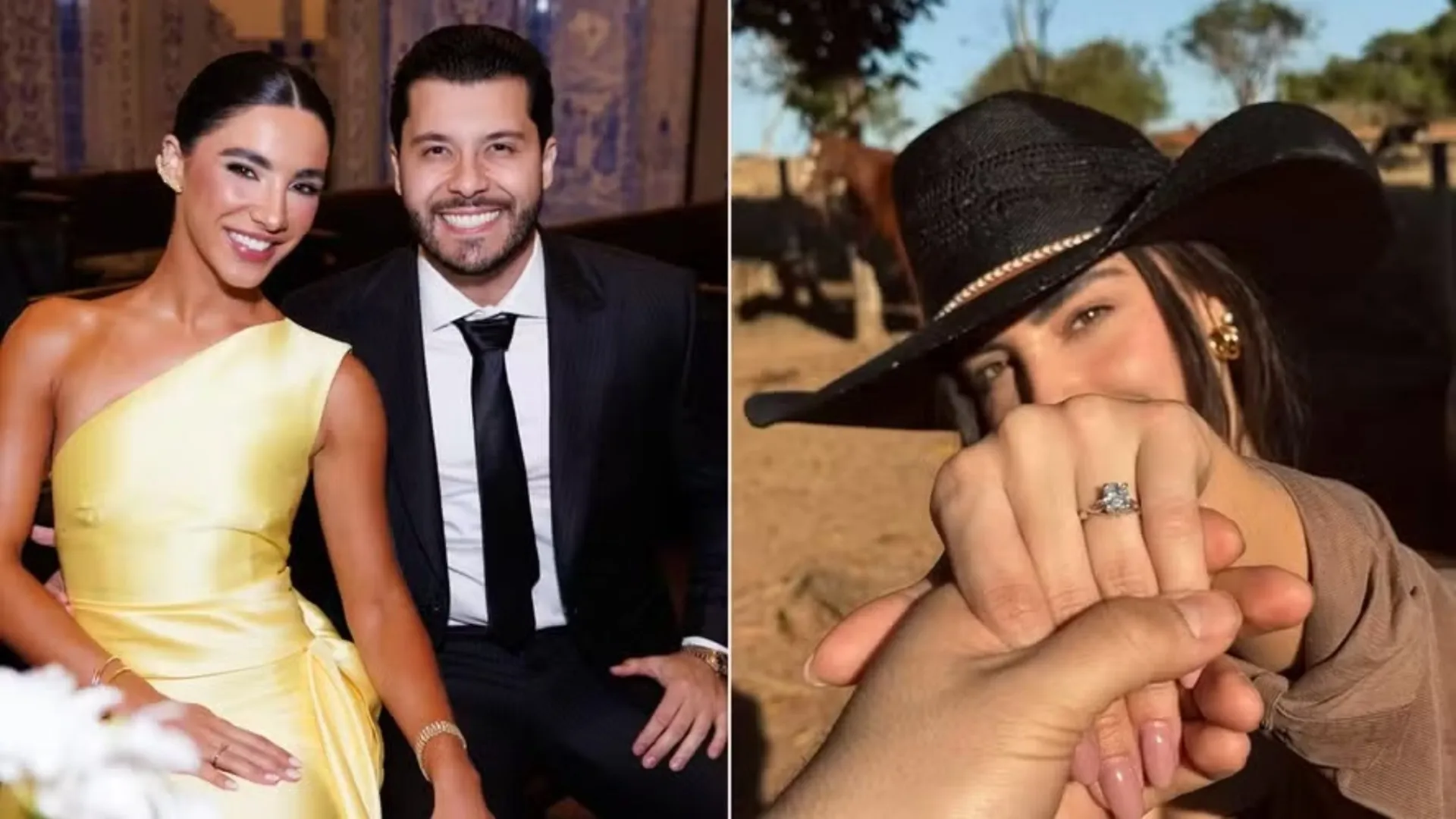 Murilo Huff e Gabriela Versiani anunciam noivado