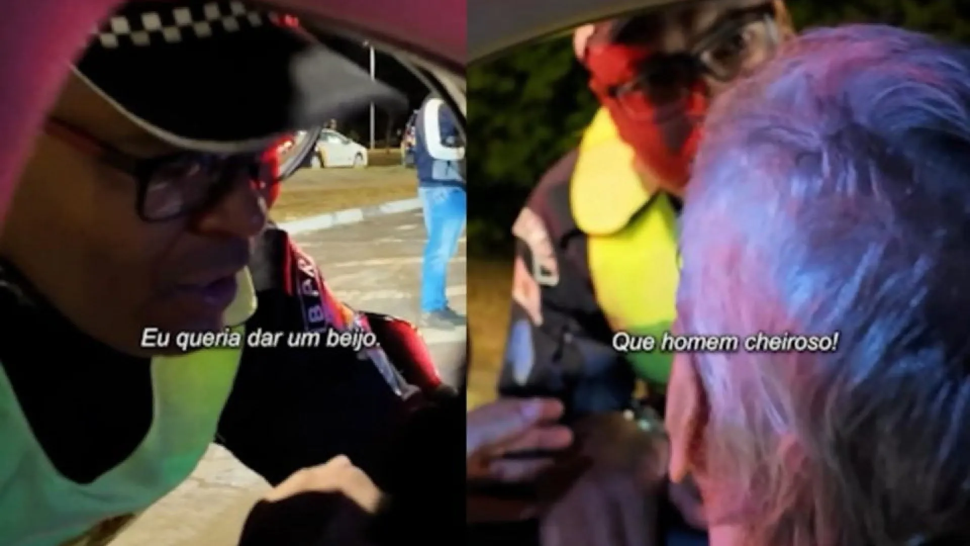 Caetano Veloso é beijado por guarda de trânsito após show em Brasília