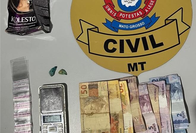 Polícia Civil prende homem em flagrante por tráfico de drogas no norte de Mato Grosso