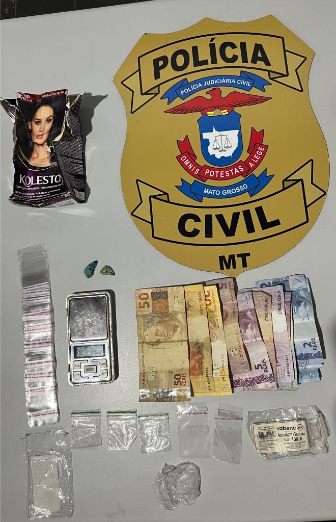 Polícia Civil prende homem em flagrante por tráfico de drogas no norte de Mato Grosso