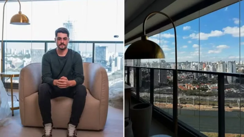 Filho cantor de Chitãozinho sai da casa dos pais e mostra apartamento