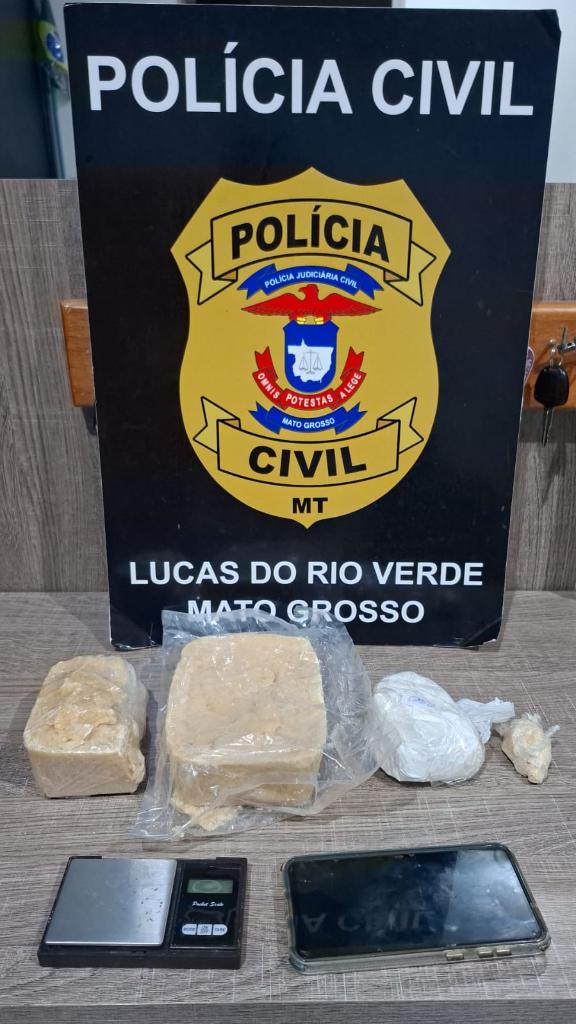 Polícia Civil prende suspeito de tráfico em casa usada como ponto de drogas em Lucas do Rio Verde