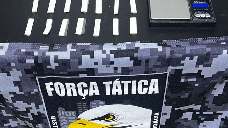 Mulher é presa por tráfico de drogas em operação da Força Tática em Guarantã do Norte