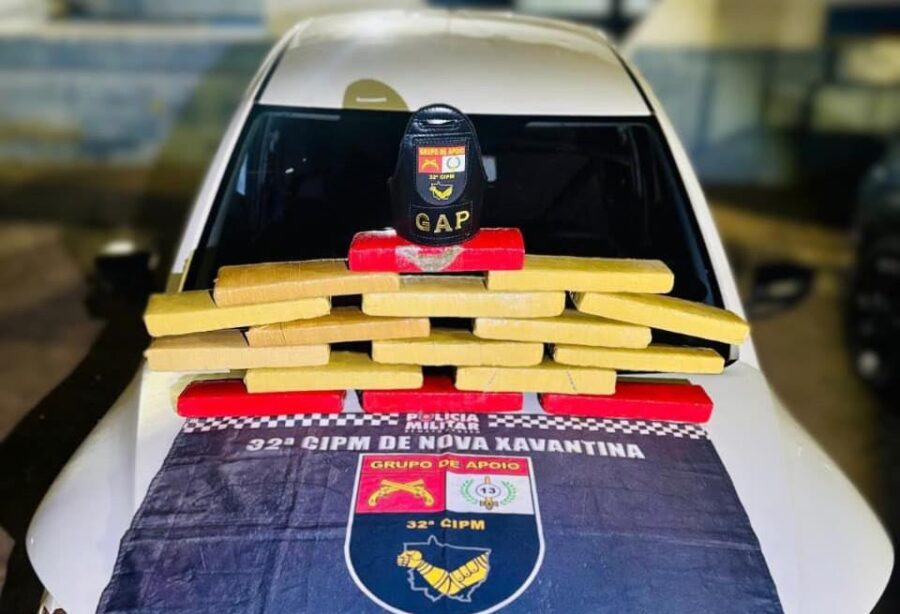 Casal de faccionados é preso com 18 tabletes de maconha após perseguição policial em Nova Xavantina