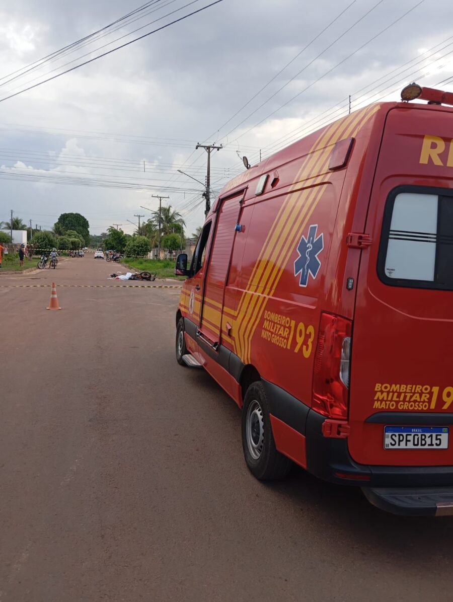 Menino de 11 anos morre em acidente entre moto e caminhão em Guarantã do Norte