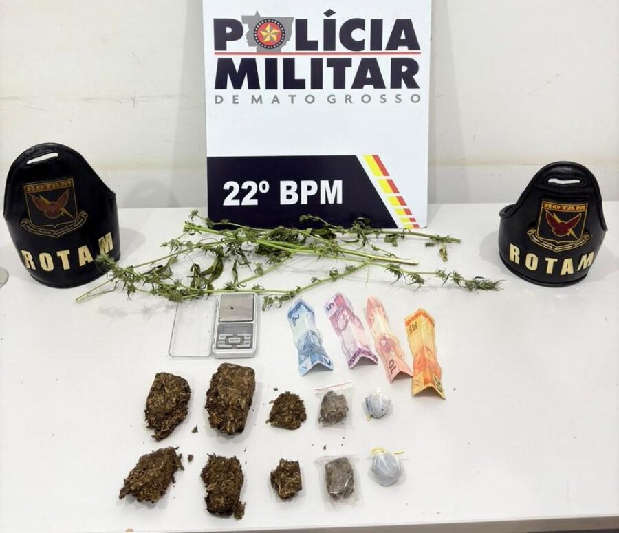 Rotam prende integrante de facção por tráfico e cultivo de maconha em Peixoto de Azevedo