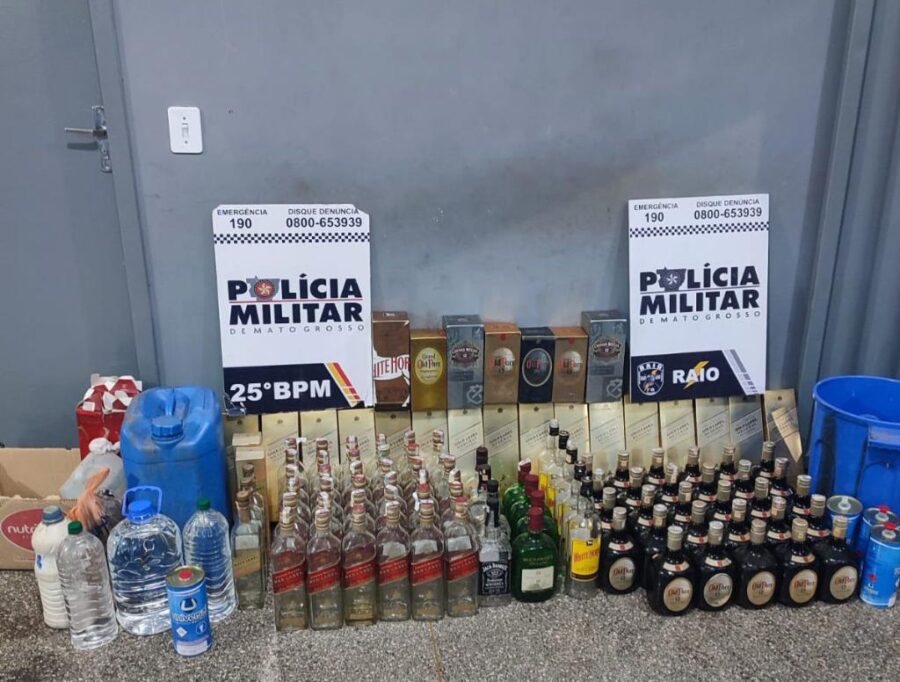 Polícia fecha local de adulteração de bebidas e apreende drogas em Várzea Grande