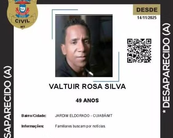 Família procura por homem desaparecido em Cuiabá; casa foi encontrada revirada