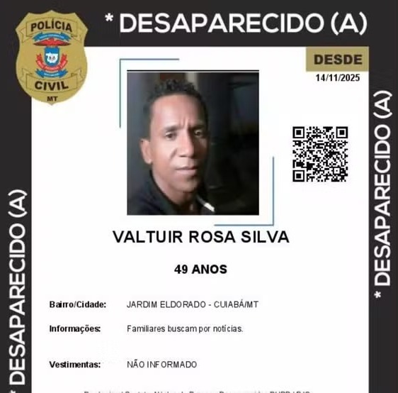 Família procura por homem desaparecido em Cuiabá; casa foi encontrada revirada