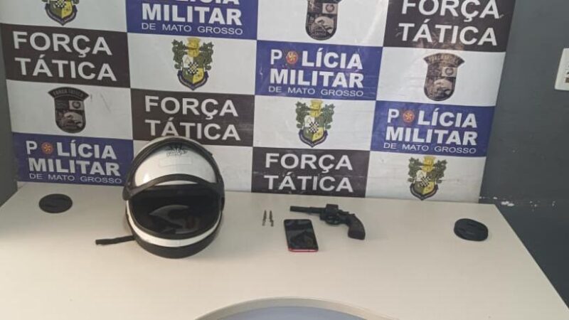 Homem é preso por porte ilegal de arma e receptação após tentativa de roubo em Rondonópolis