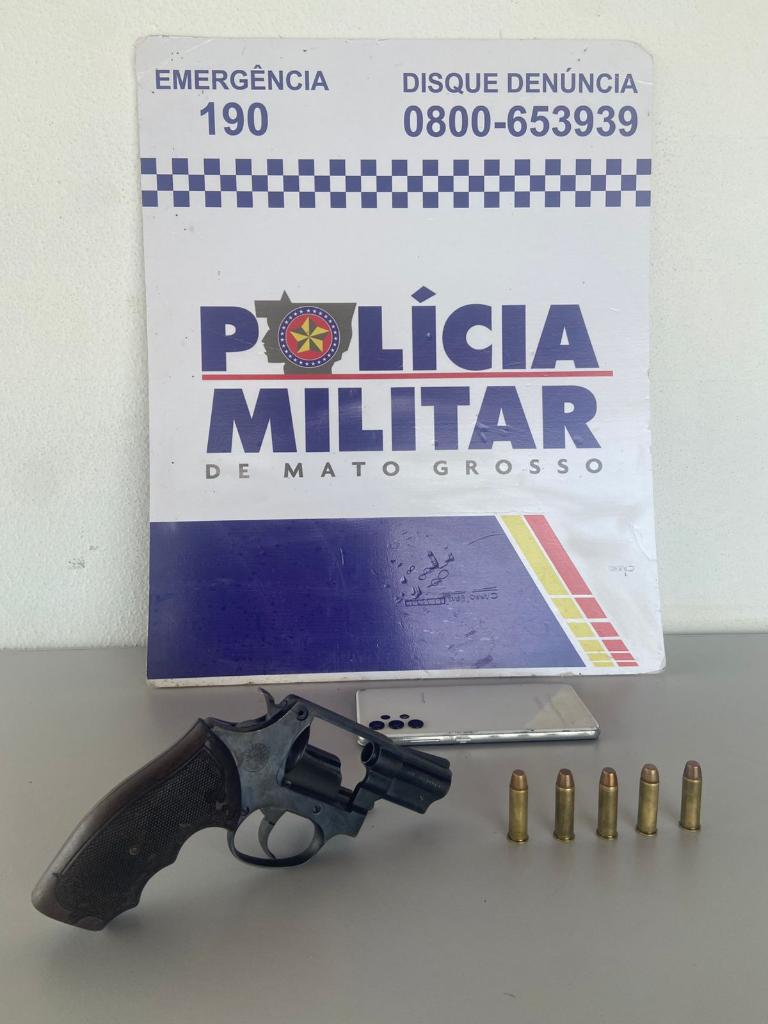 Jovem é preso com revólver calibre .38 em ponto conhecido por crimes em Alto Paraguai