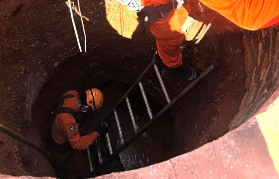 Bombeiros resgatam corpo de mulher encontrado dentro de poço em Poconé