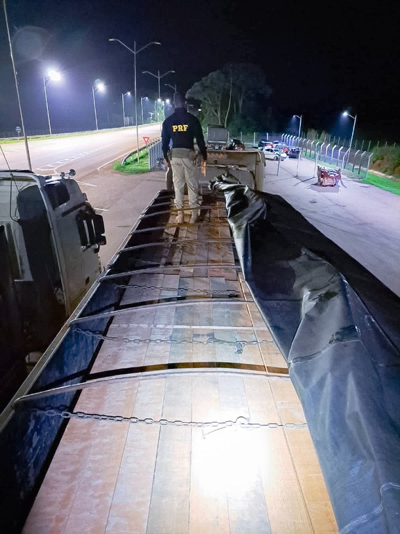 Duas cargas de madeira ilegal são apreendidas na BR-163 em Guarantã do Norte