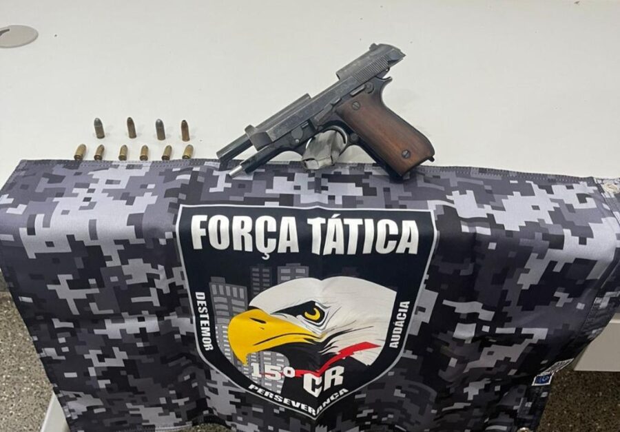 Homem com mandado de prisão é preso por porte ilegal de arma em Peixoto de Azevedo