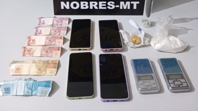 Casal é preso por tráfico de drogas em Nobres após denúncias