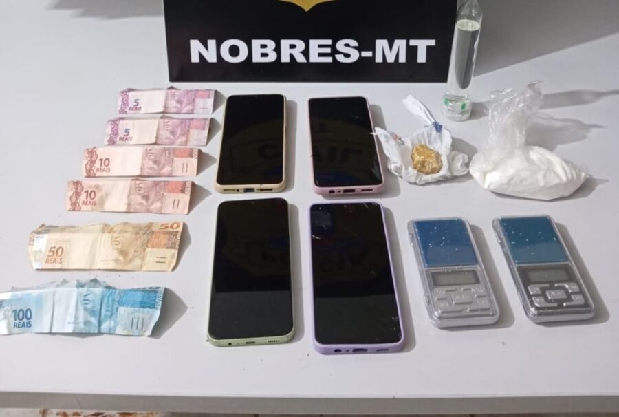 Casal é preso por tráfico de drogas em Nobres após denúncias