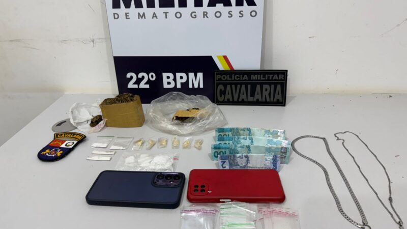 PM prende dois por tráfico de drogas durante Operação Final de Ano em Peixoto de Azevedo