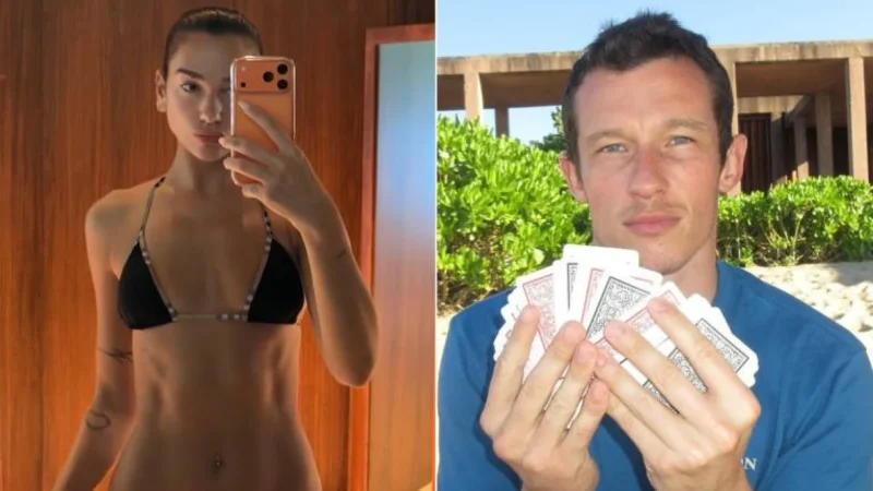 Dua Lipa publica fotos em praia do México ao lado do noivo Callum Turner