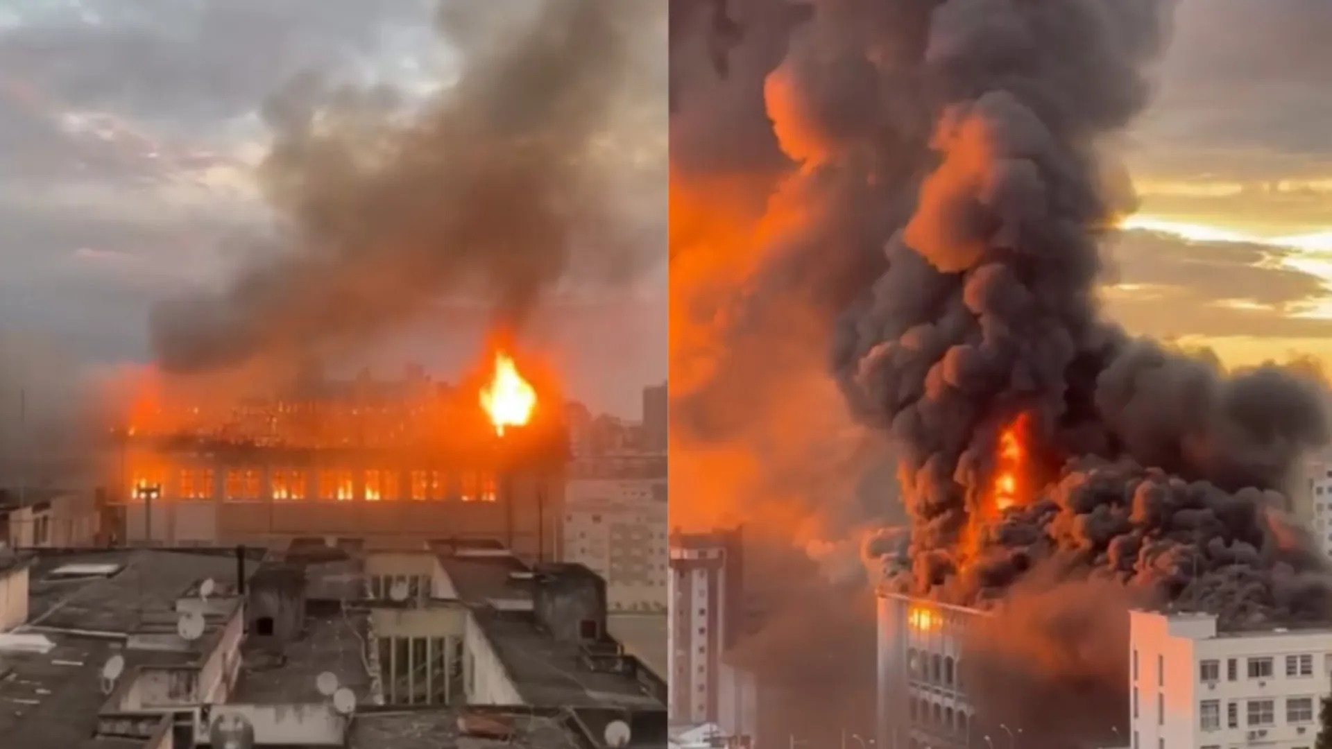 Incêndio atinge colégio centenário no centro de Santa Maria