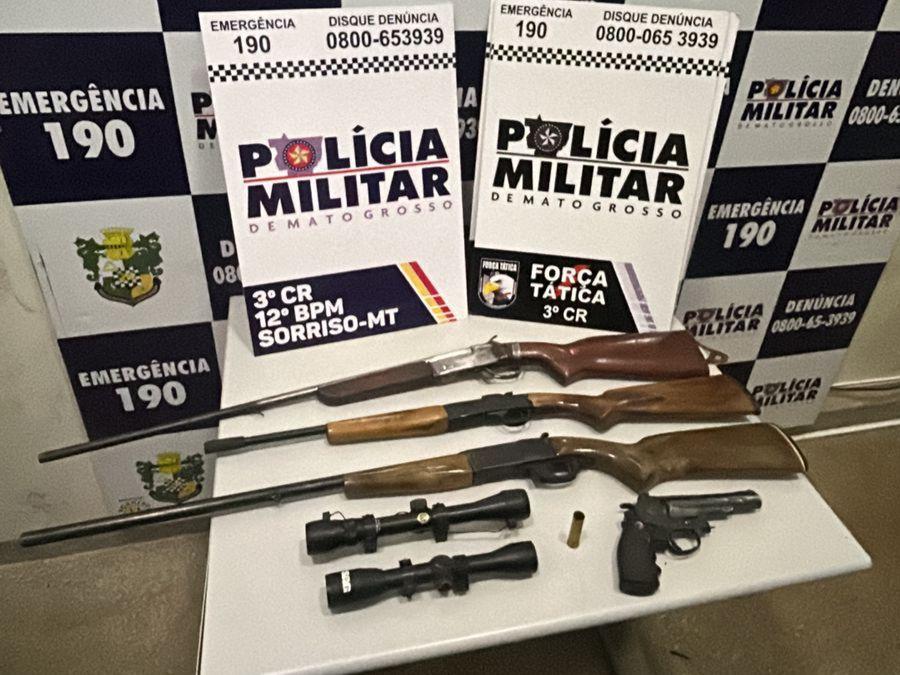 Denúncia leva PM a prender armeiro com arsenal em chácara de MT
