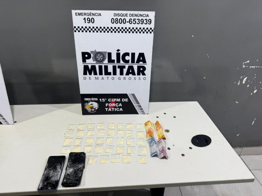 Dupla tenta fugir, mas Força Tática prende suspeitos por tráfico em Várzea Grande