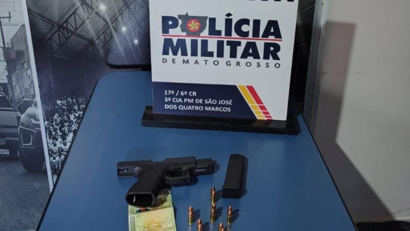 Duas prisões e armas apreendidas: PM age rápido contra porte ilegal em São José dos Quatro Marcos