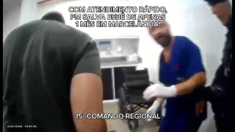 Policiais do 15º Comando Regional salvam bebê de um mês após engasgamento em Marcelândia (vídeo)