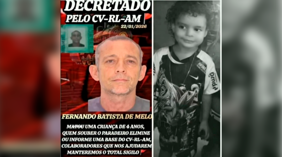 “Decretado” por facção: o que significa e quais os riscos para pai suspeito de matar filho de 3 anos