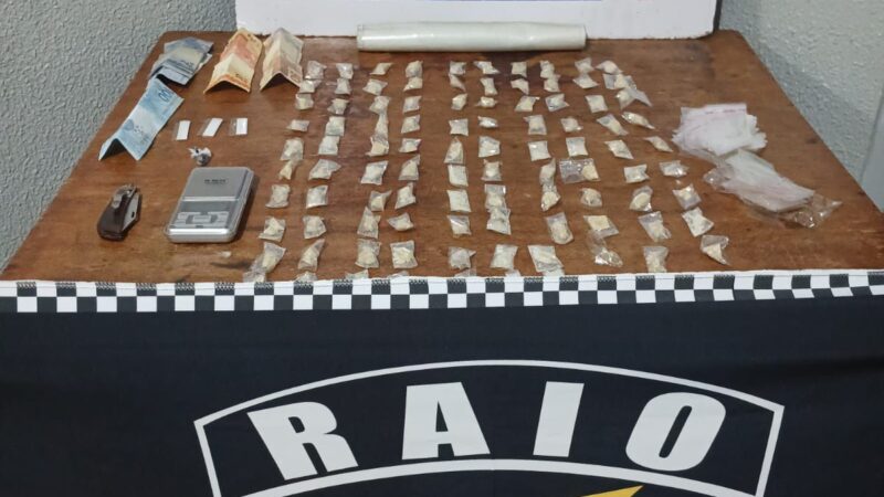 RAIO age rápido e prende suspeito por tráfico no Bairro Industrial, em Guarantã do Norte