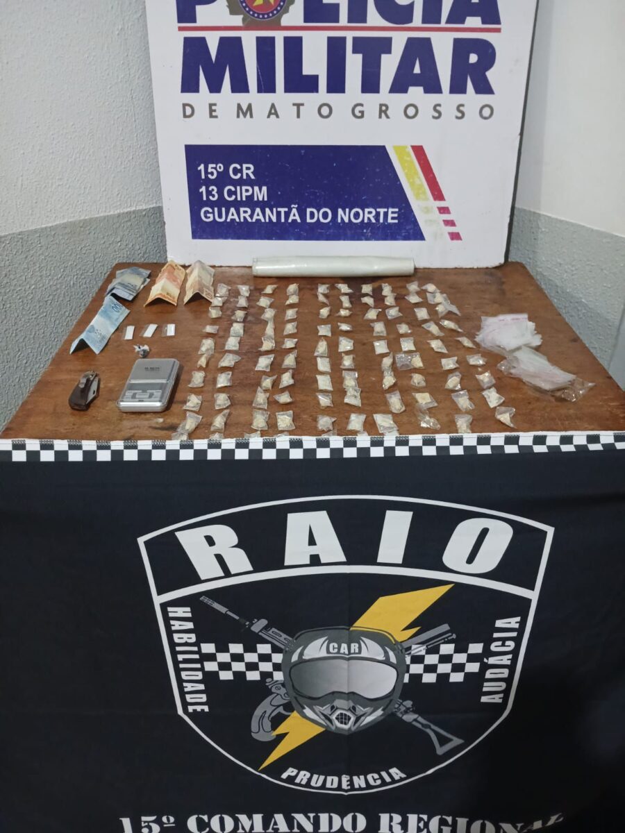 RAIO age rápido e prende suspeito por tráfico no Bairro Industrial, em Guarantã do Norte