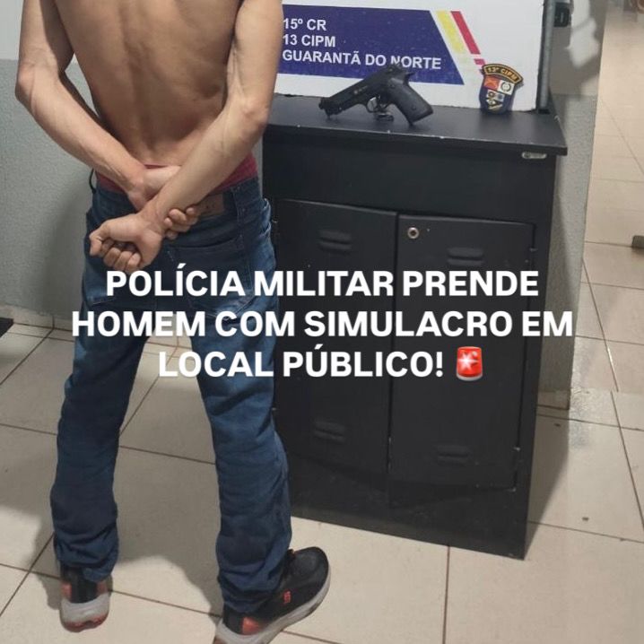 Homem com extensa ficha criminal é detido com simulacro de arma e causa pânico em Guarantã do Norte