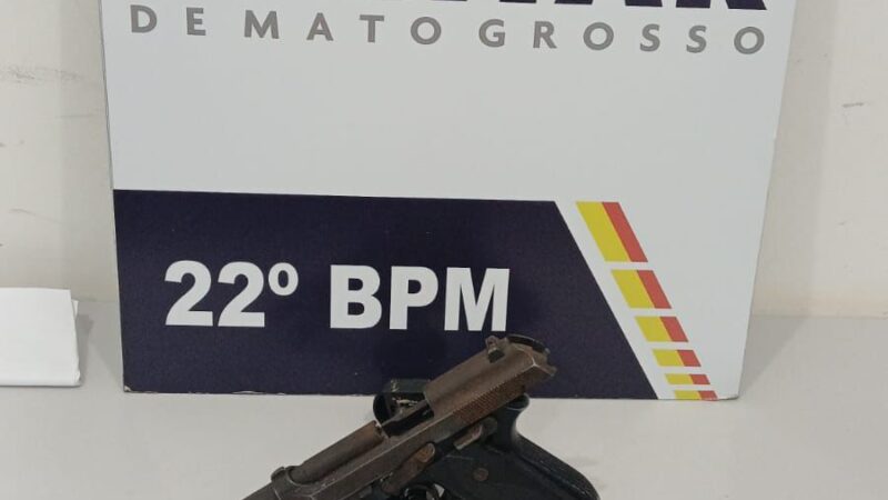 Perseguição policial termina com criminoso armado preso em Peixoto de Azevedo