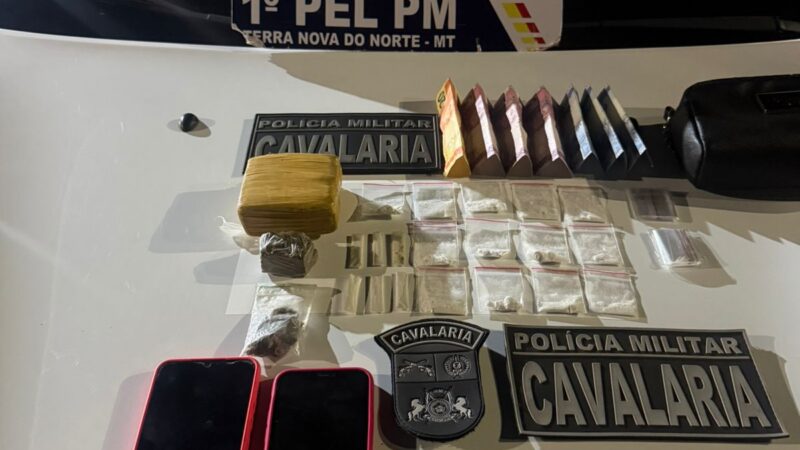 Mulher com tornozeleira é flagrada pela Cavalaria com drogas e acaba presa em Terra Nova do Norte