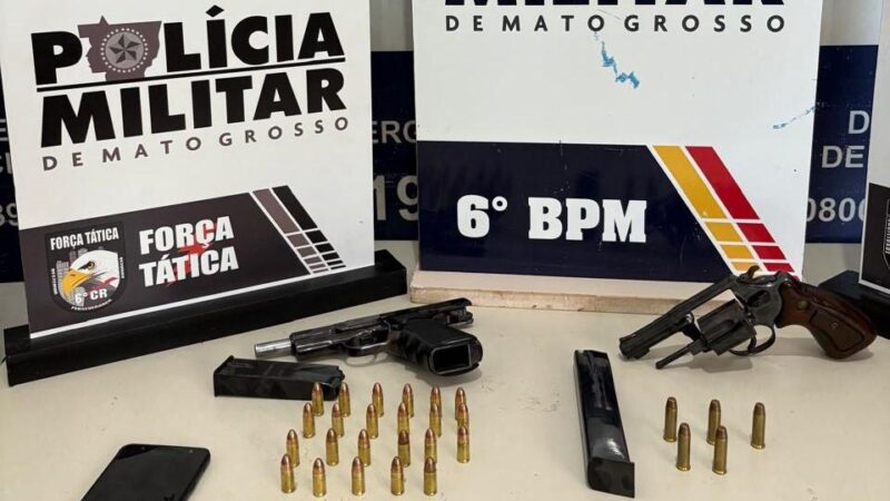 Ataque frustrado: dupla é detida após incêndio criminoso e apreensão de armas em Cáceres