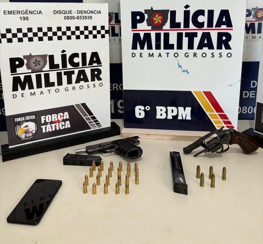 Ataque frustrado: dupla é detida após incêndio criminoso e apreensão de armas em Cáceres